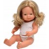 Bábika Miniland dievčatko Európanka tmavý blond 38 cm, 31260