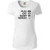 Play Eat Sleep Repeat game - Dámske tričko z organickej bavlny Origin (GOTS) - XL ( Biela )