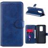 VSETKONAMOBIL 116068 RETRO SMOOTH Peňaženkové puzdro pre Motorola Moto G9 Play / E7 Plus modré