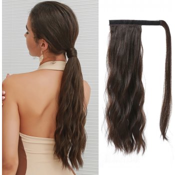 Hodvábny clip in Wrap Around Ponytail - tmavý nugát