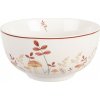 Clayre & Eef Biela porcelánová miska s hubkami Little Forest Jewels - Ø 14*7 cm / 500 ml - Clayre & Eef
