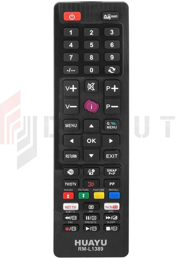 Diaľkový ovládač VESTEL TV LCD / LED RM-L1389 SMART, NETFLIX, YOUTUBE