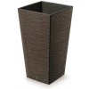 PROSPERPLAST Kvetináč FURU SQUARE ECO WOOD 20cm kávový