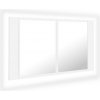 vidaXL LED kúpeľňová zrkadlová skrinka biela 80x12x45 cm akryl