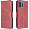 Peňaženkové kožené puzdro Lambskin na Motorola Edge 40 Pro - Červená