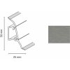 Döllken Profiles Lišta SLK 50 0146 sivá 50 x 25 x 2500 mm