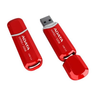 ADATA Flash disk 32GB UV150, USB 3.1 disk Dash Drive (R:90/W:20 MB/s) červený