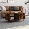 vidaXL Konferenčný stolík dymový dub 90x50x40 cm kompozitné drevo 829489