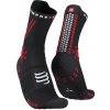 COMPRESSPORT Cyklistické ponožky klasické - PRO RACING 4.0 TRAIL - čierna/červená