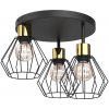 Luminex Stropné svietidlo PARKLA 3xE27/15W/230V čierna/zlatá LU9853 + záruka 3 roky zadarmo + záruka 3 roky zadarmo