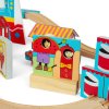 Bigjigs Rail Drevená vláčikodráha zábavná púť 54 dielov