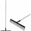 Hrable záhradne Strend Pro Premium R-606, 16 zubé, kované, drevená násada