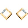 Savicki náušnice štvorce zlaté diamanty SAVE71609 Y S