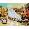 Zuty – Maľovanie podľa čísel – Labute na jazere a chata (D. Rusty Rust), 40 × 50 cm, plátno 8596530187448