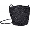 Mini Nature Bast crossbody Bag black