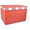 Vingo Úložný box s vekom červený Rozmery (cm): 32x21, v. 24