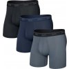 Saxx Quest Quick-Dry Mesh Boxer Brief Fly 3PK čierna sivá tmavo modrá L
