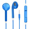 AppleKing slúchadlá s mikrofónom a ovládaním hlasitosti s konektorom 3,5 mm jack pre zariadenia Apple – pokovené – modrá - možnosť vrátiť tovar ZADARMO do 30tich dní