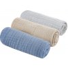 Sleepee Mušelínové plienky 3 ks 30x30cm Grey/Sand/Petrol