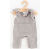 Dojčenské mušelínové zahradníčky New Baby Comfort clothes sivá 80 (9-12m)