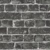Vliesové tapety na stenu IMPOL 30682-2 Wood and Stone 2, tehly čierne, rozmer 10,05 m x 0,53 m, A.S.Création