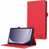 VSETKONAMOBIL 66304 FABRIC Zaklápací obal pre Samsung Galaxy Tab A9+ červený