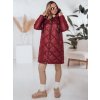 Dámska zimná bunda s kapucňou SNOWVIBE Dstreet TY4989 Farba: Červená, Veľkosť: XL