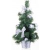 MagicHome ozdobený strieborný mašľa 40 cm
