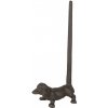Clayre & Eef Hnedý liatinový stojan na kuchynské utierky s jazvečíkom - 14*8*30 cm - Clayre & Eef