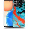 Picasee silikónový čierny obal pre Honor X8 4G - Blue Magma