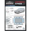 Papierový model - FSO Varszawa 223 Kombi šedá
