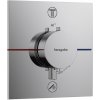 HANSGROHE ShowerSelect Comfort E batéria vaňová podomietková termostatická pre 2 spotrebiče chróm 15572000