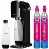 Saturátor SODASTREAM ART ČIERNY + 2x BOMBIČKA QUICK CONNECT NA SÝTENIE VODY