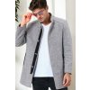 Dewberry PLT9327 MEN'S COAT-DIAGONAL GRAY šedá