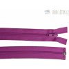 Zips špirálový 6 mm deliteľný 60 cm tmavo cyklámenová
