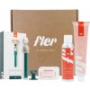 Fler Smooth Skin darčeková sada Pine holiaci strojček Fler+ nástenný držiak+ 2 päťbrité hlavice+ Foamtastic Amber pena na holenie+ Slow It Down rýchlo sa vstrebávajúci telový krém Darčeková sada