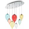 Kreatívny sklenený luster CLOWN SP7 v dizajne 7 balónikov | Ideal Lux