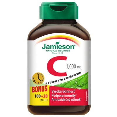 JAMIESON VITAMÍN C 1000 mg 120 tabliet s postupným uvoľňovaním