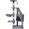 KATIDO Vysoké škrabadlo pre mačky 118 cm sivomodré