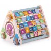 Bigjigs Toys trojboký aktivní hranol počty a abeceda se zvířátky