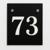 Solárne domové číslo – obdĺžnikový na výšku Farba a štýl: Čierna tabuľa + pätkové čísla