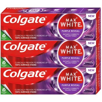 Colgate Max White Purple Reveal bieliaca 3 x 75 ml