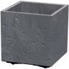 Prosperplast Kvetináč s vložkou na kolieskach SIERRA SQUARE Beton Effect 28,8 cm marengo