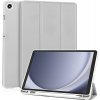 Techsuit - Flex Trifold knižkové puzdro s držiakom na stylus pre Samsung Galaxy Tab A11 / Galaxy Tab A9 – sivé
