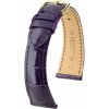 Fialový kožený remienok Hirsch London L 04307084-1 (Aligátorí koža) Hirsch selection 22 mm