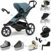 Set 10v1 Thule Urban Glide 3 Mid blue s magnetickou sponou + madlo + vanička Soft beige + pláštenky a moskytiéry Thule + Autosedačka Thule Maple Black s ISOFIX základňou Thule Alfi a adaptéry