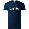 Karate Evolúcia - kop - Tričko z organickej bavlny - L ( Tmavomodrá (veľmi tmavá - skoro čierna) )
