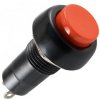 Vypínač vstavaný tlačidlo 250V/3A (ON)-OFF červený SP10/RD