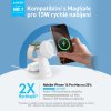 AppleMix ANKER MagGo 3v1 bezdrôtová nabíjačka pre Apple iPhone / AirPods / hodinky + EÚ adaptér - biela