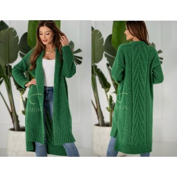 Dámsky luxusny dlhý sveter kabát s páskou MEGI Zelená od 32 € - Heureka.sk